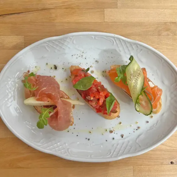 Assorted bruschetta